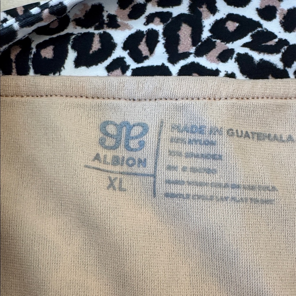 Albion The Savannah Leopard Print One-Piece Swimsuit, sz XL - Picture 6 of 10